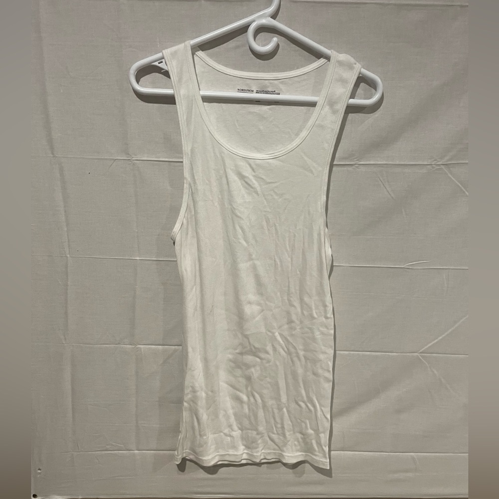 Mens White Large Nordstroms tank top